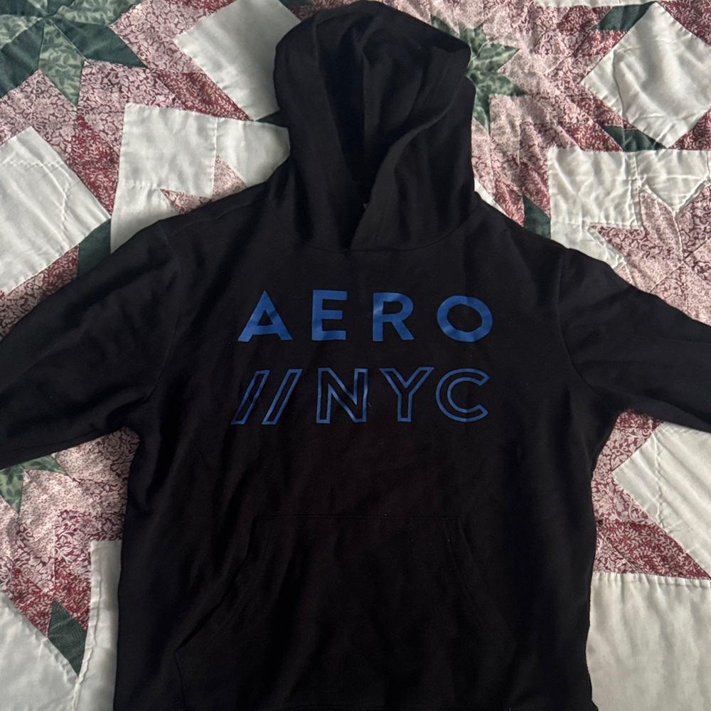 Aeropostale Black and Blue Hoodie